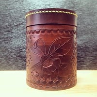 牛革製　茶筒 | 静岡茶ギフト、深蒸し茶専門店 GREEN*TEA WORKSHOP