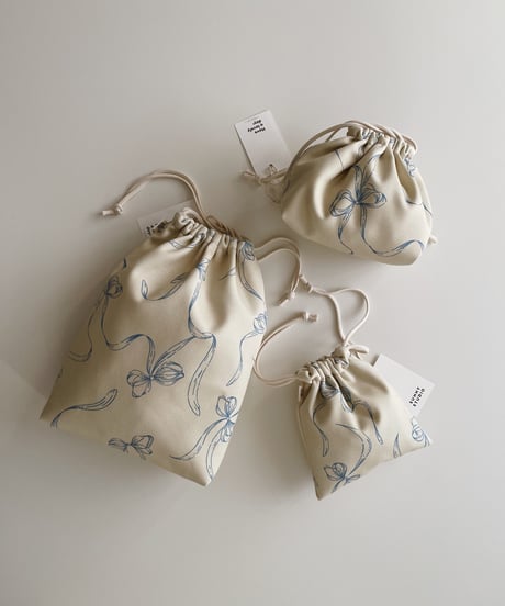 Organic cotton/School goods/巾着SML/シューズケース