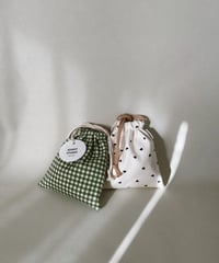 Organic cotton School goods /巾着SML/シューズケース