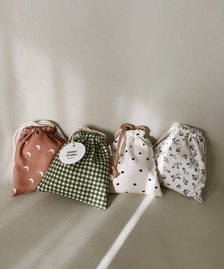 Organic cotton School goods /巾着SML/シューズケース