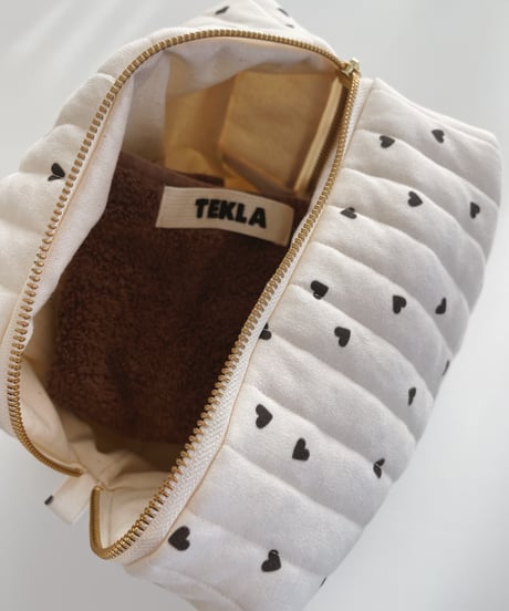 Organic cotton quilted pouch/Big/5colors