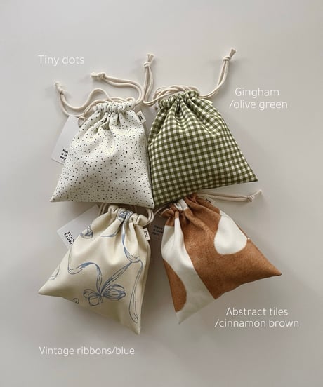 Organic cotton/School goods/巾着SML/シューズケース
