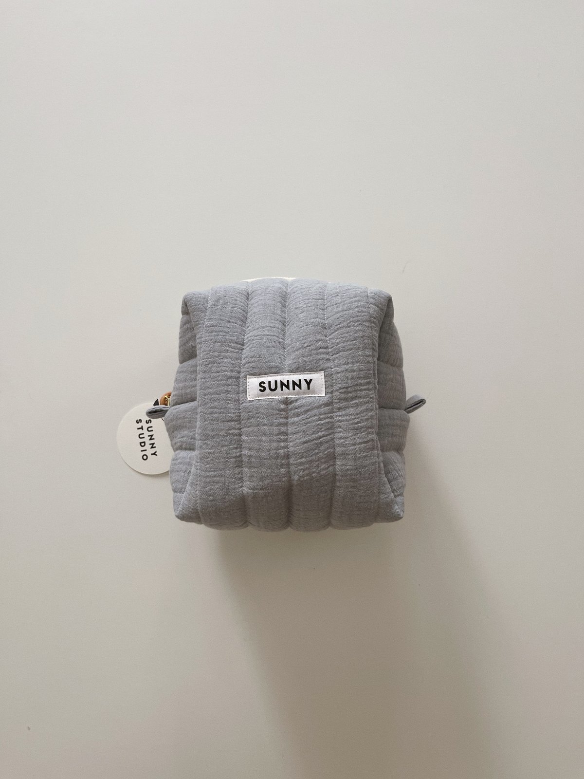 Organic cotton quilted boxy pouch/M/4color | SU