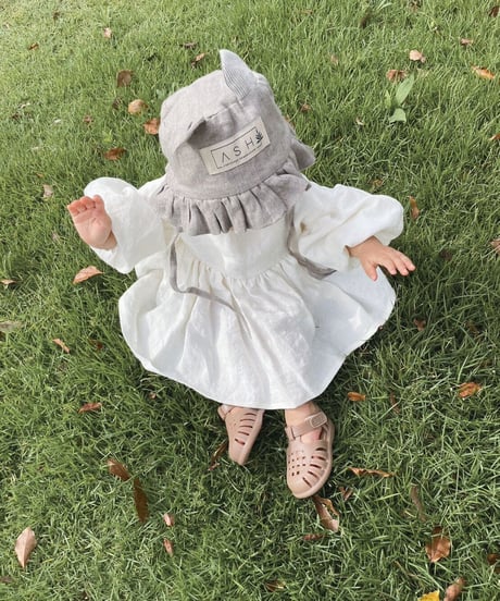 Bonnie Linen Dress /long sleeve/ecru