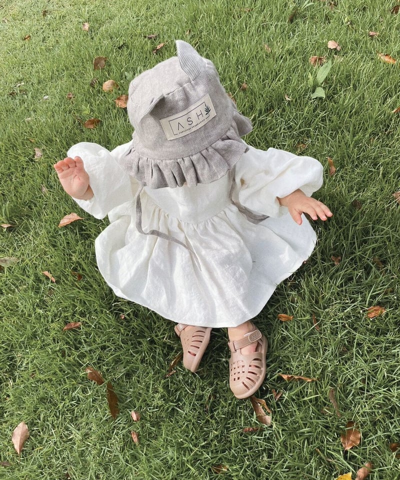 Bonnie Linen Dress /long sleeve/ecru | SUNNY ST