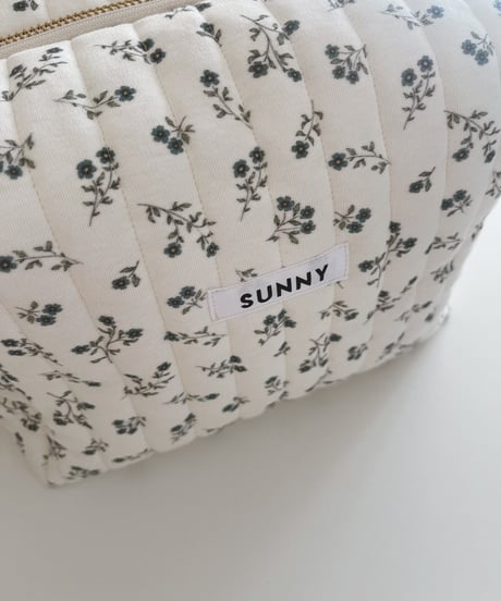 Organic cotton quilted pouch/Big/5colors