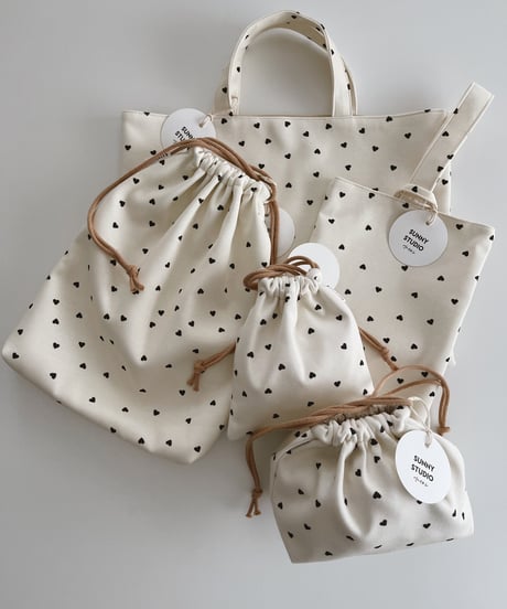 Organic cotton School goods /巾着SML/シューズケース