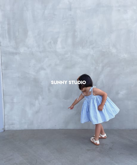 Lucy dress/gingham/powder blue