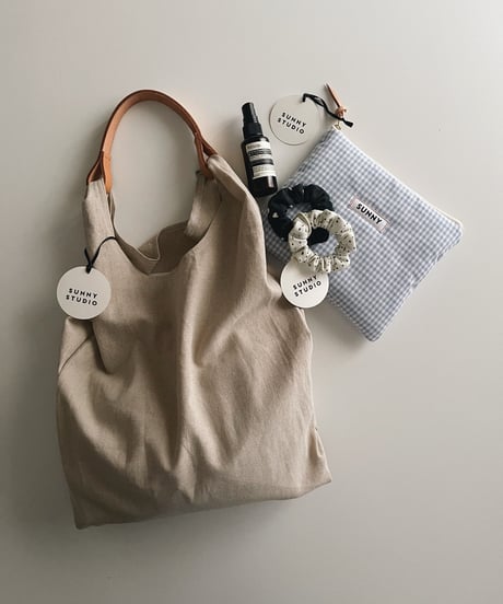 Leather handle bag/2size
