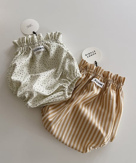 Baby bloomers/stripe/mustard