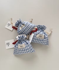 Drawstring  pouch MINI /Powder blue