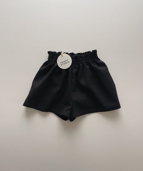 Olivia Linen Cotton Shorts/Black