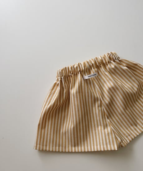 Olivia Cotton Shorts/stripe/mustard yellow