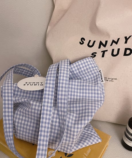 gingham mini tote
