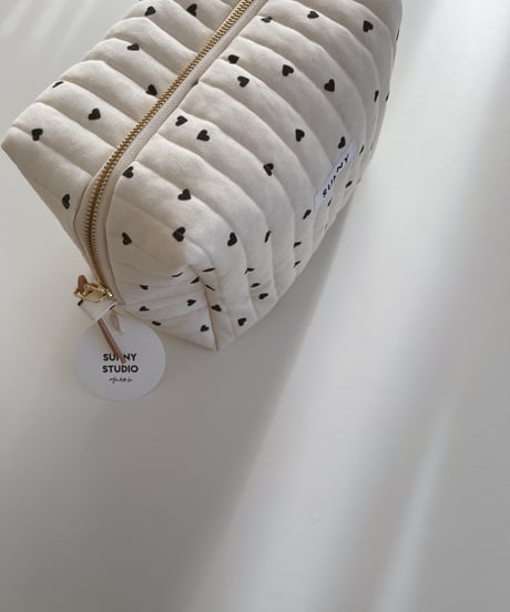 Organic cotton quilted pouch/Big/5colors