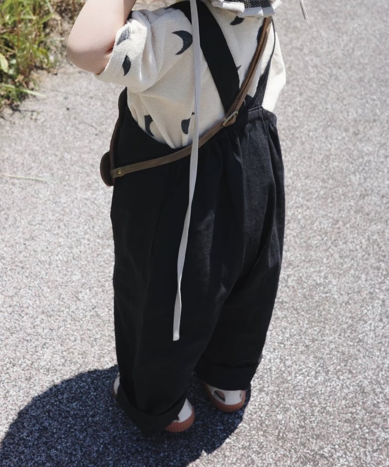 Taylor Linen Cotton Salopette/Black | SUNNY STUDIO