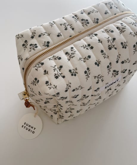 Organic cotton quilted pouch/Big/5colors