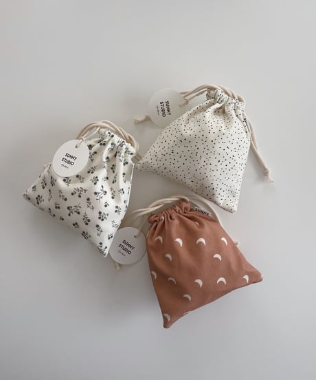 Organic cotton School goods /巾着SML/シューズケース
