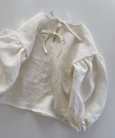 Bonnie Linen Top /long sleeve/ecru