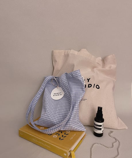 gingham mini tote