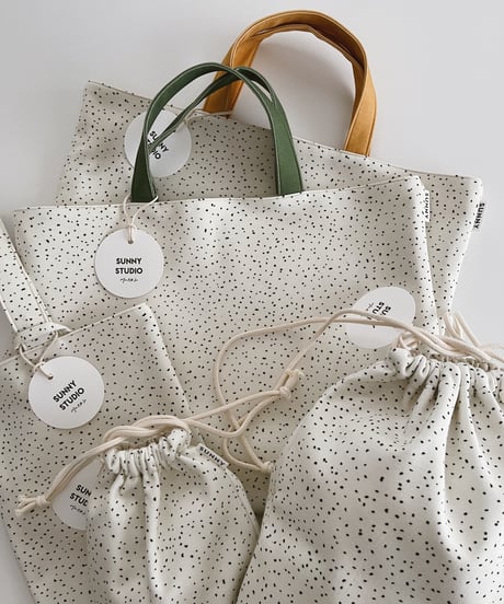 Organic cotton School goods /巾着SML/シューズケース