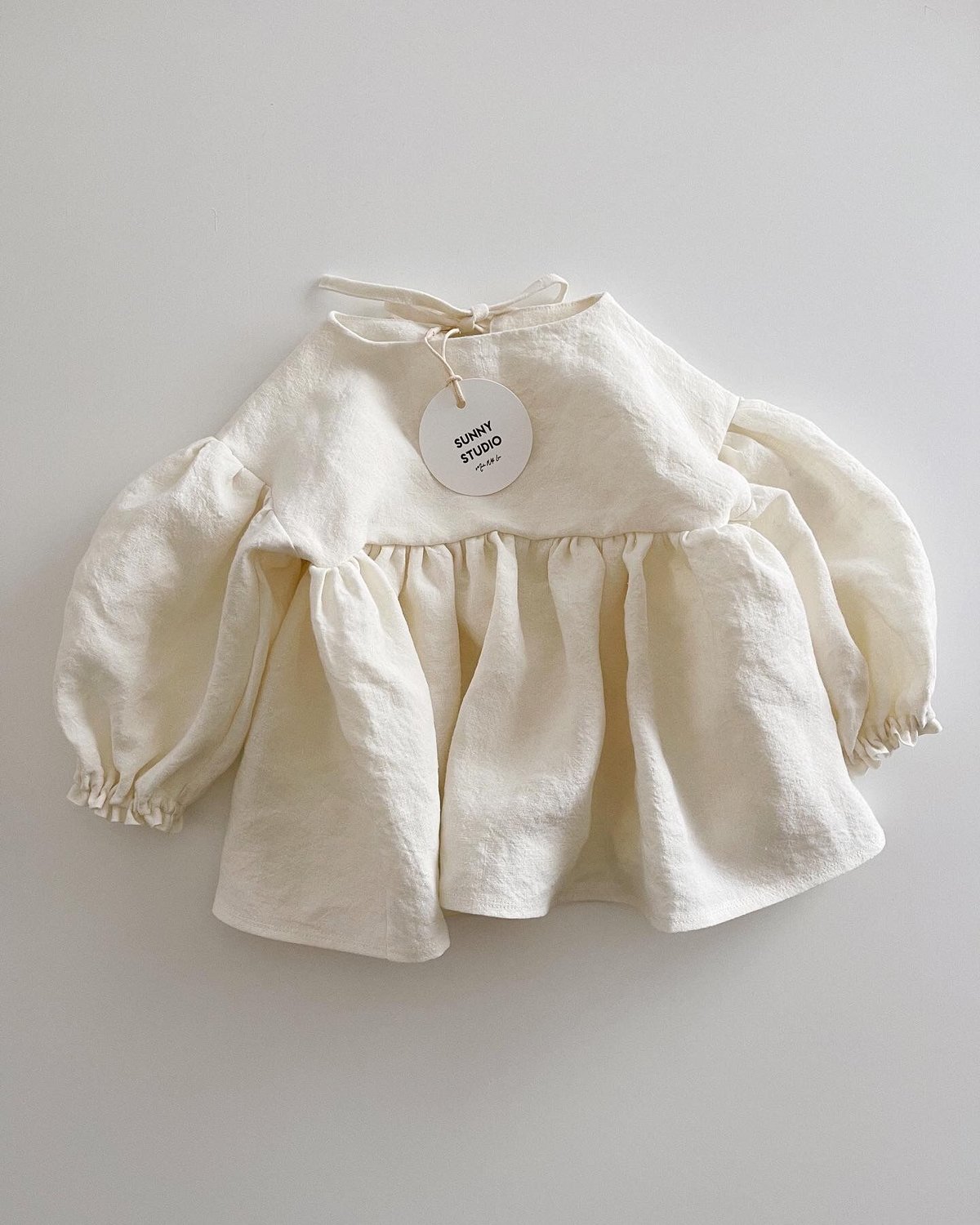 Bonnie Linen Dress /long sleeve/ecru | SUNNY ST