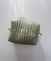 Organic cotton quilted pouch/Big/5colors