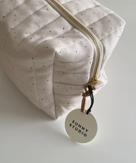 Organic cotton quilted pouch/Big/5colors