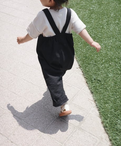 Taylor Linen Cotton Salopette/Black