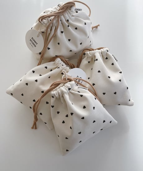 Organic cotton School goods /巾着SML/シューズケース