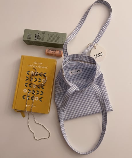 gingham mini tote