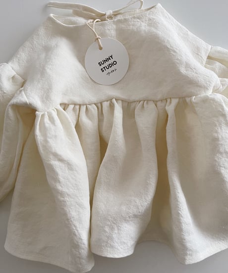 Bonnie Linen Dress /long sleeve/ecru
