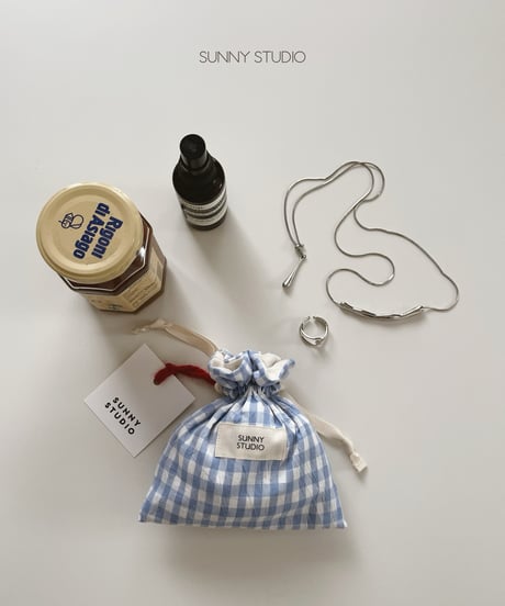 Drawstring  pouch MINI /Powder blue