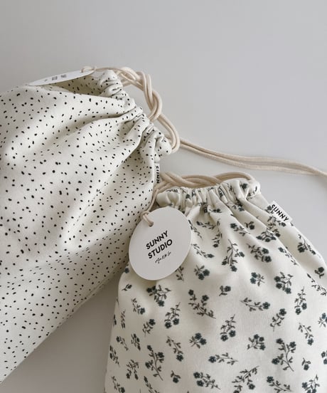 Organic cotton School goods /巾着SML/シューズケース