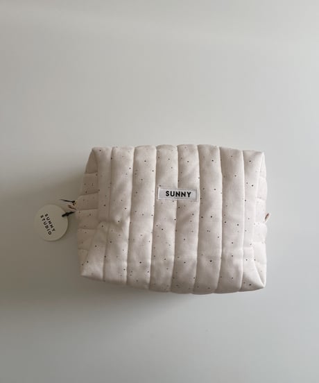 Organic cotton quilted pouch/Big/5colors