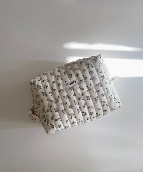 Organic cotton quilted pouch/Big/5colors