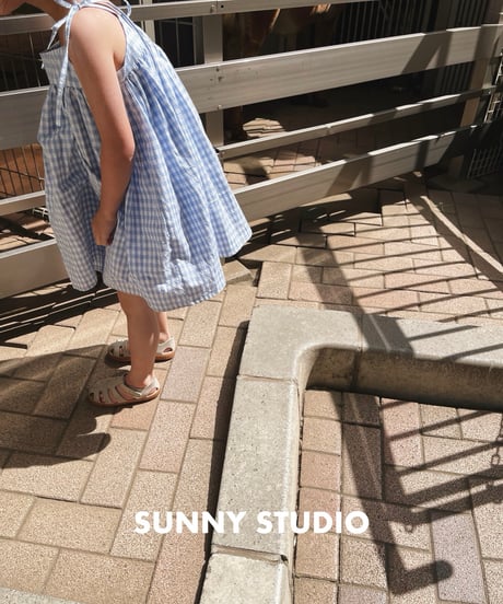 Lucy dress/gingham/powder blue