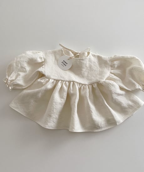 Bonnie Linen Dress /long sleeve/ecru