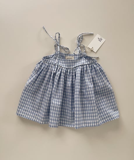 Lucy dress/gingham/powder blue
