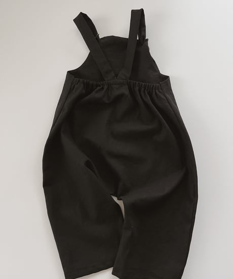 Taylor Linen Cotton Salopette/Black
