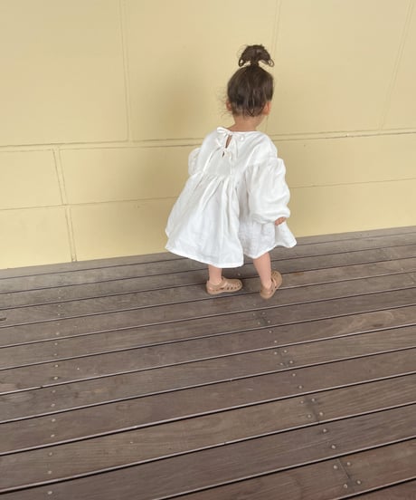 Bonnie Linen Dress /long sleeve/ecru