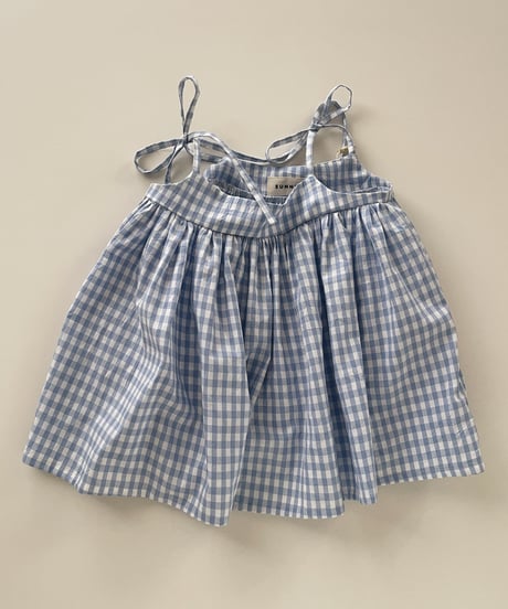 Lucy dress/gingham/powder blue