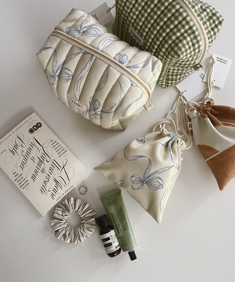 Organic cotton/School goods/巾着SML/シューズケース