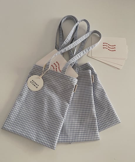 gingham mini tote
