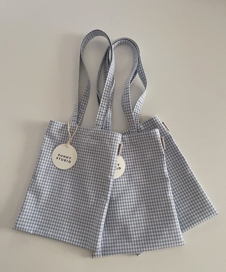 gingham mini tote