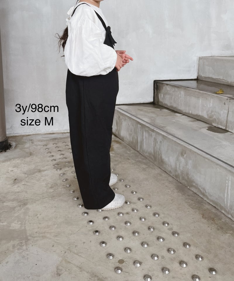 Taylor Linen Cotton Salopette/Black | SUNNY STUDIO