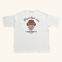 "花笠SKULL"BigシルエットTEE｜White