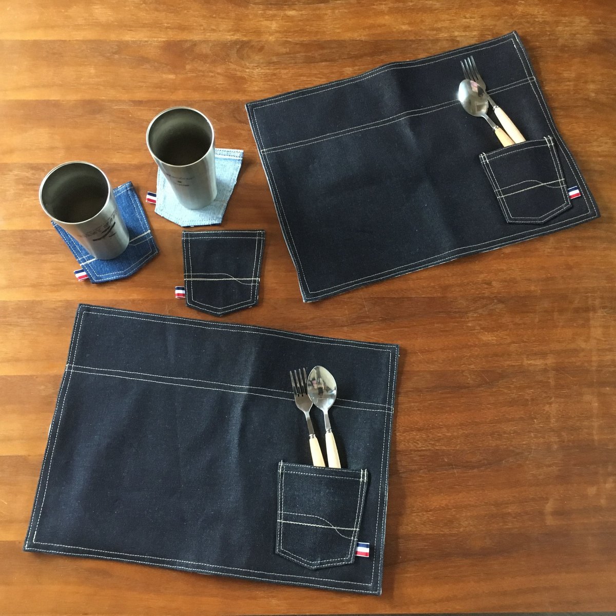 ラルフローレン　デニム　ランチョンマット　２枚セット　② Denim & Supply Ralph Lauren(デニムアンドサプライラルフ