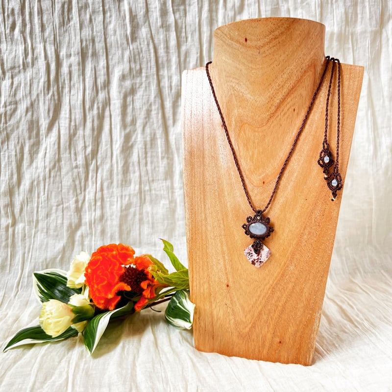 マクラメネックレス（カンテラオパール×ムーンストーン） 【公式通販】