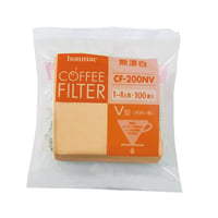 bonmac V60 COFFEE FILTER CF-200NV（100pcs）/ ボンマック V型 コーヒーフィルター 無漂白（みさらし）（100枚入）
